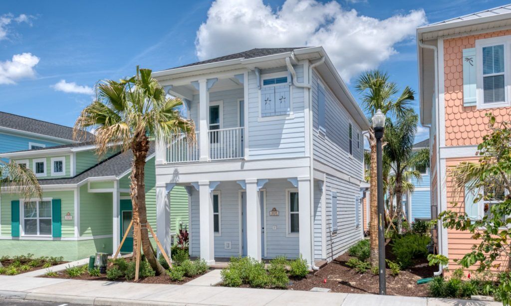 Front of a 2-bedroom Premium cottage at Margaritaville Resort Orlando.